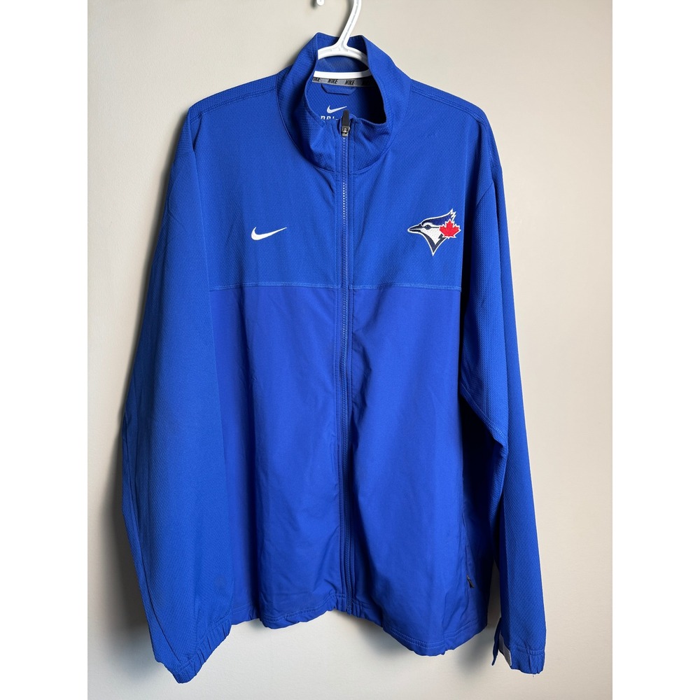 Nike Toronto Blue Jays Dri-Fit Full Zip Jacket Blue XXL Athletic Sporty Gorpcore